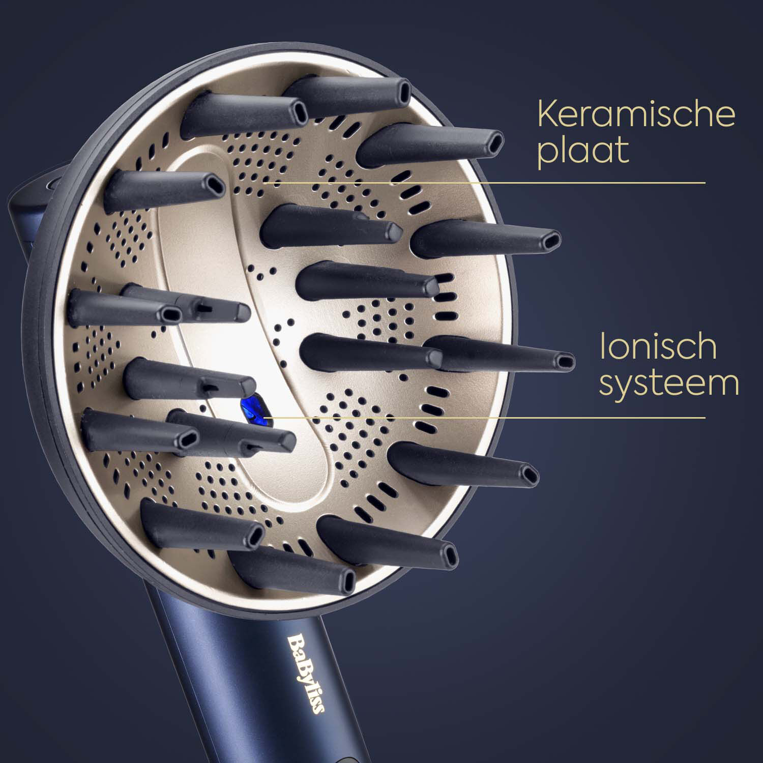 Keramische plaat. ionisch systeem. 